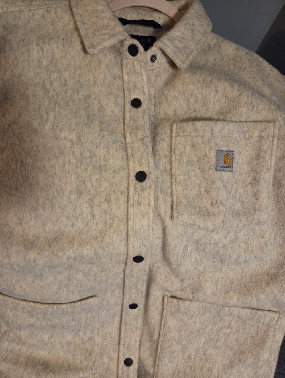 Carhartt Neutral Cream Collared Shacket - Picture 7 of 7